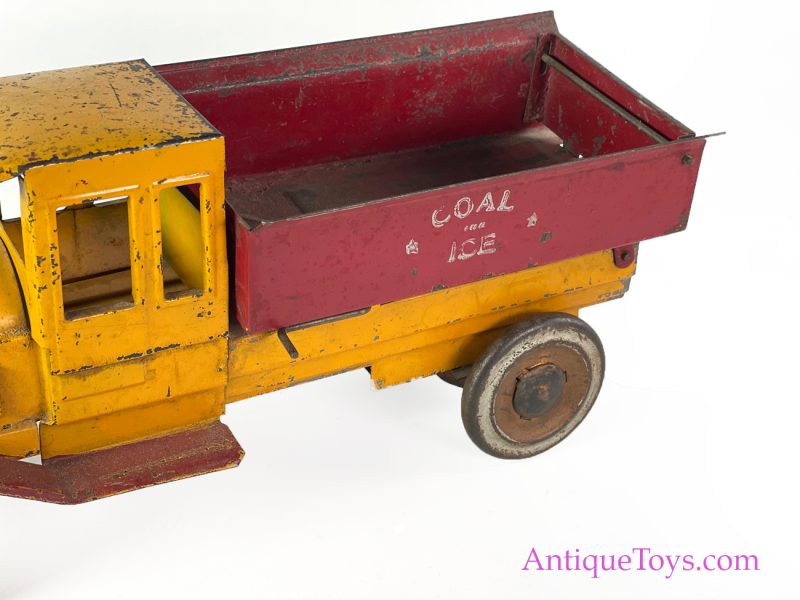 Dayton Friction Toy Works ca. 1925 Pressed Steel Coal & Ice Truck <FONT COLOR="ff000 ">*SOLD*</font> - Image 6