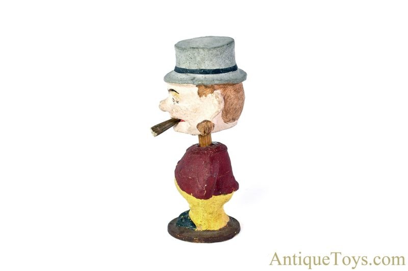 W.C. Fields-Like Character Paper Composition Hand-Painted Bobblehead for Sale - Image 4