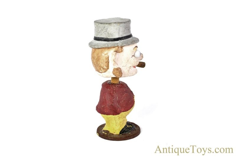 W.C. Fields-Like Character Paper Composition Hand-Painted Bobblehead for Sale - Image 3