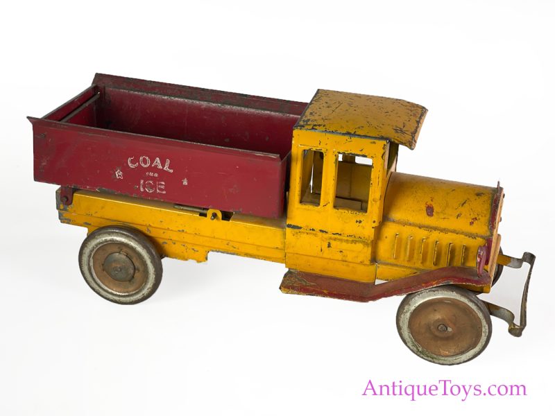 Dayton Friction Toy Works ca. 1925 Pressed Steel Coal & Ice Truck <FONT COLOR="ff000 ">*SOLD*</font>