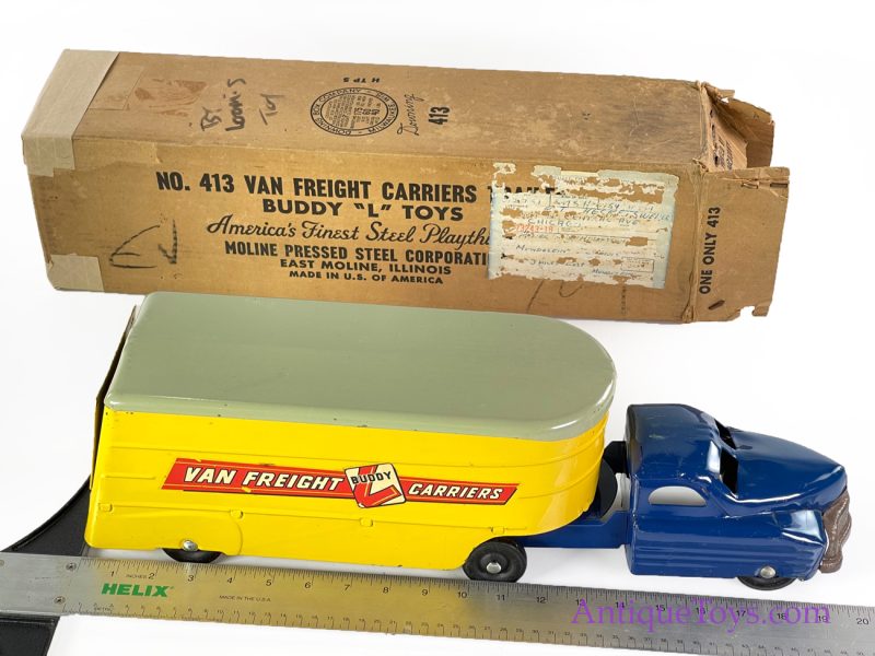 Buddy L Pressed Steel Mint No. 413 "Van Freight Carrier" Truck in Box <FONT COLOR="ff000 ">*SOLD*</font>
