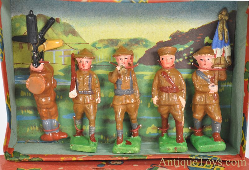 Japanese Ceramic Hand-Painted 5pc Soldier Set in Box <FONT COLOR="ff000 ">*SOLD*</font> - Image 6