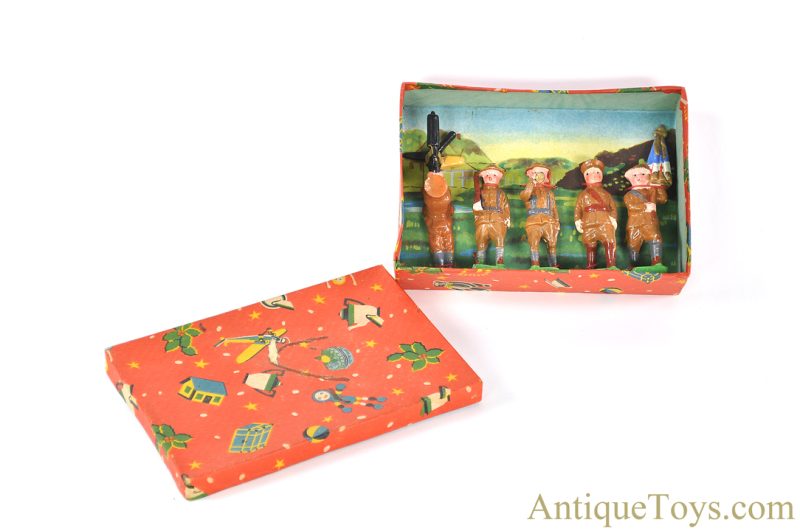 Japanese Ceramic Hand-Painted 5pc Soldier Set in Box <FONT COLOR="ff000 ">*SOLD*</font> - Image 2