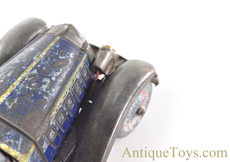 Matsuzo Kosuge Tin Lithographed Windup Blue 4-Door Packard Sedan Japanese Toy Car for Sale <FONT COLOR="ff000 ">*SOLD*</font> - Image 8