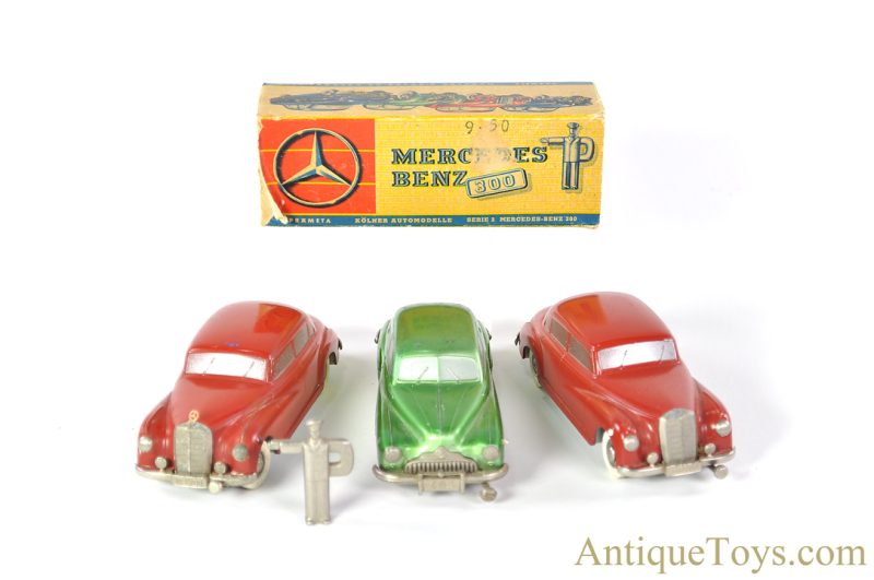 Prameta Kolner Automodelle Windup Diecast Series 2 Mercedes Benz 300, Buick 405 in Box West German Toy <FONT COLOR="ff000 ">*SOLD*</font>