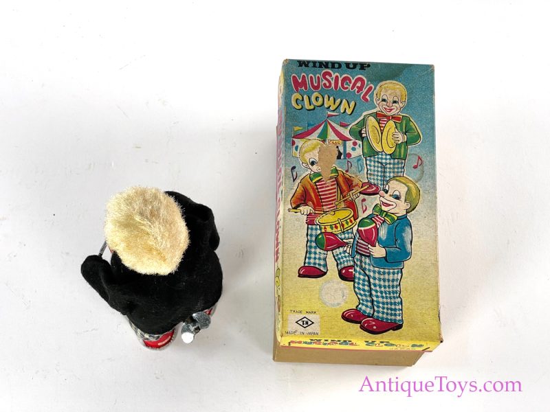 Nomura (TN) Tin Lithographed Windup Musical Clown in Box for Sale - Image 6
