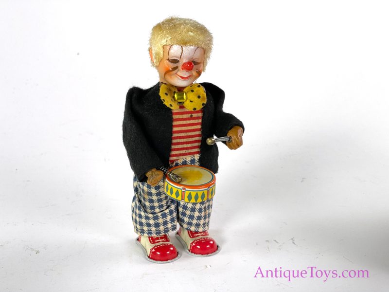 Nomura (TN) Tin Lithographed Windup Musical Clown in Box for Sale - Image 3