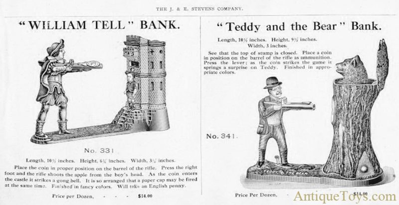 J.E. Stevens Co. Cast Iron No. 331 "William Tell" Mechanical Bank <FONT COLOR="ff000 ">*SOLD*</font> - Image 9