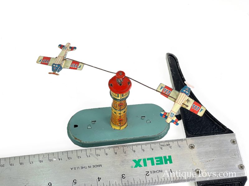German Tin Penny Toy Airplanes on Tower for Sale <FONT COLOR="ff000 ">*SOLD*</font> - Image 2