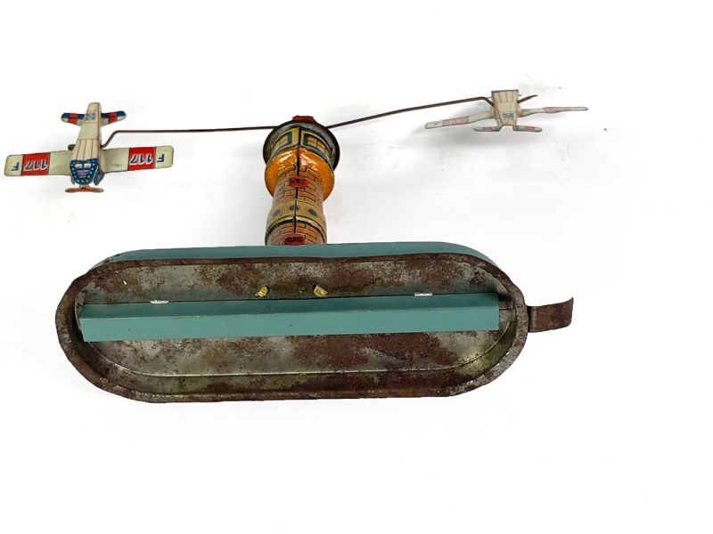 German Tin Penny Toy Airplanes on Tower for Sale <FONT COLOR="ff000 ">*SOLD*</font> - Image 9