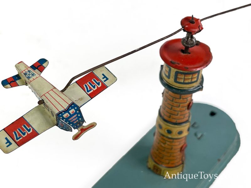 German Tin Penny Toy Airplanes on Tower for Sale <FONT COLOR="ff000 ">*SOLD*</font> - Image 10