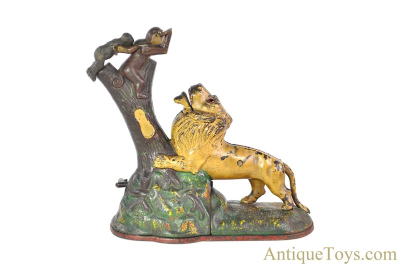 Kyser & Rex Cast Iron "Lion and Two Monkeys" Mechanical Bank <FONT COLOR="ff000 ">*SOLD*</font>