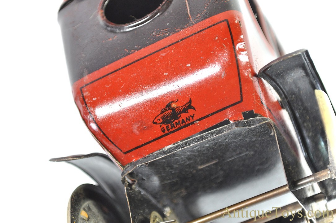 H. Fischer Tin Lithographed Windup Limousine German Toy