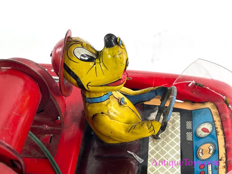 Marx Linemar Tin Lithographed Fire Truck No. 6 Walt Disney's Donald and Disneyland Characters for Sale <FONT COLOR="ff000 ">*WANTED*</font> - Image 6