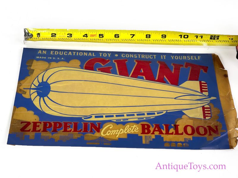 Giant Zepplin Balloon Toy <FONT COLOR="ff000 ">*SOLD*</font> - Image 3