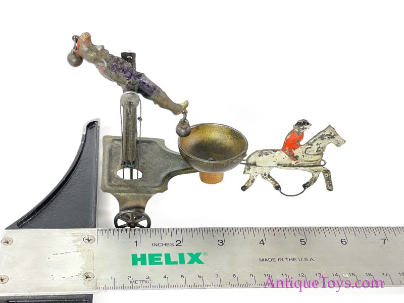 Merriam Antique ca. 1890 Tin Horse Drawn Acrobat Clown Bell Ringer Toy <FONT COLOR="ff000 ">*SOLD*</font> - Image 9