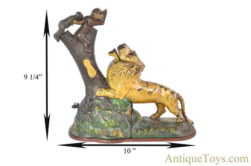 Kyser & Rex Cast Iron "Lion and Two Monkeys" Mechanical Bank <FONT COLOR="ff000 ">*SOLD*</font> - Image 10