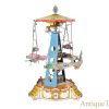 Wilhelm Krauss (W.K.) Tin Lithographed Windup Flying Carousel Airplane Merry-go-round with Battery Operated Lights <FONT COLOR="ff000 ">*SOLD*</font> - Image 3
