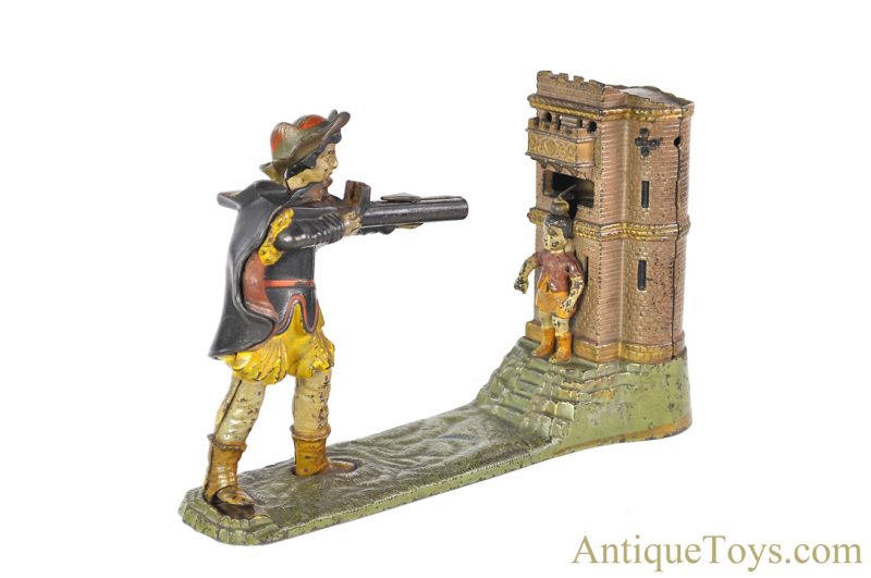 J.E. Stevens Co. Cast Iron No. 331 "William Tell" Mechanical Bank <FONT COLOR="ff000 ">*SOLD*</font>