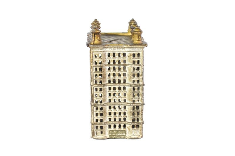 A.C. Williams ca. 1900-1909 Cast Iron 6 Finial Skyscraper Still Penny Coin Bank <FONT COLOR="ff000 ">*SOLD*</font> - Image 4