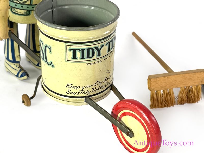 Marx ca. 1930’s Tin Lithographed Windup “Tidy Tim” Street Cleaner <FONT COLOR="ff000 ">*SOLD*</font> - Image 7