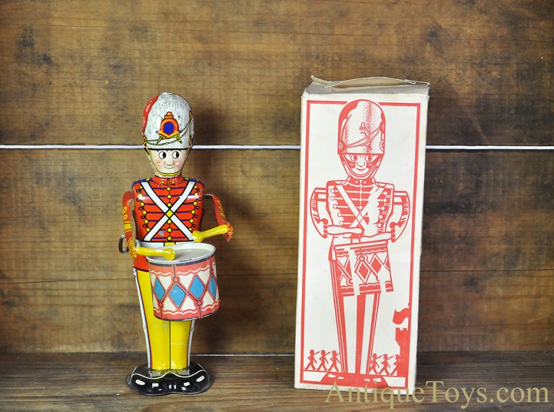 Marx Tin Lithographed Windup “Mechanical Drummer Boy” UK Version with Box for Sale <FONT COLOR="ff000 ">*SOLD*</font>