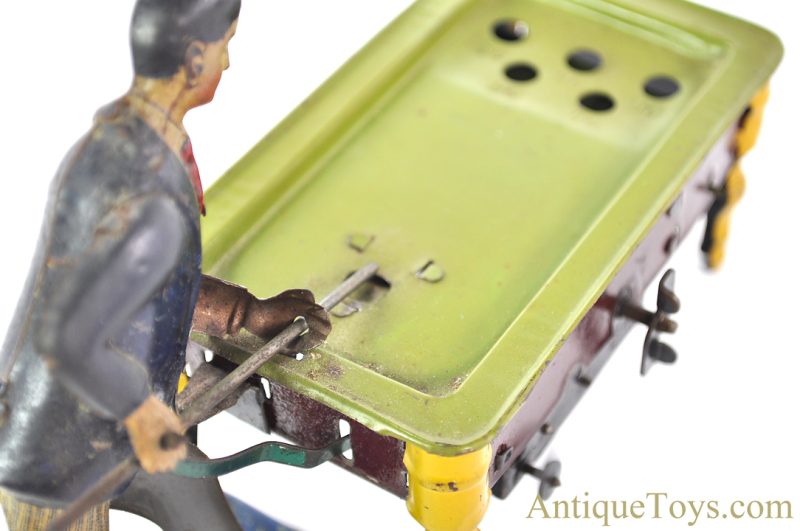 Kienberger & Co. (Ki. Co.) ca. 1920's Tin Lithographed Windup "The Great Billiard Champion" Pool Player <FONT COLOR="ff000 ">*SOLD*</font> - Image 10