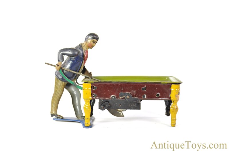 Kienberger & Co. (Ki. Co.) ca. 1920's Tin Lithographed Windup "The Great Billiard Champion" Pool Player <FONT COLOR="ff000 ">*SOLD*</font> - Image 8