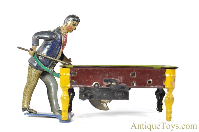 Kienberger & Co. (Ki. Co.) ca. 1920's Tin Lithographed Windup "The Great Billiard Champion" Pool Player <FONT COLOR="ff000 ">*SOLD*</font> - Image 3