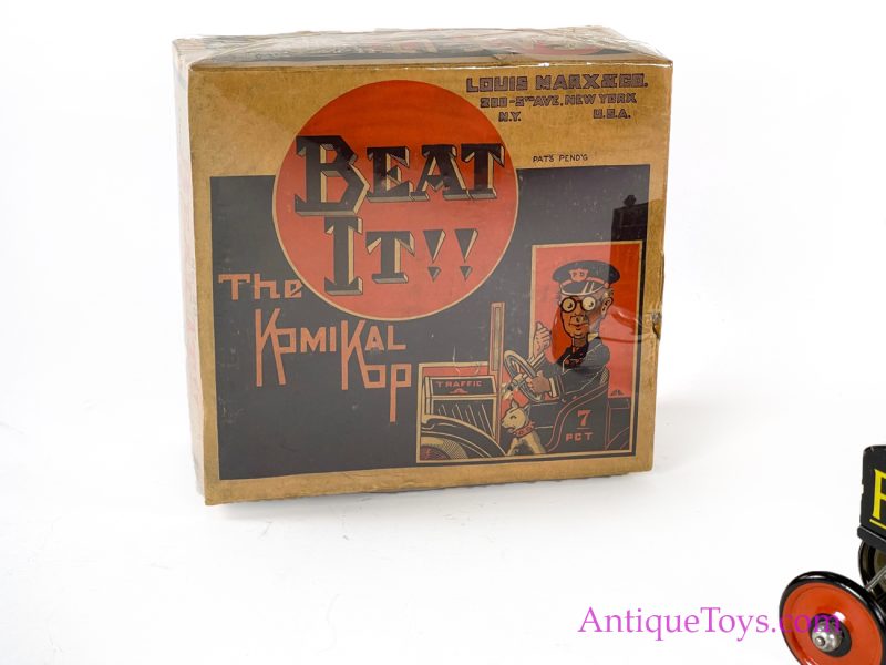 Marx ca. 1930’s Tin Lithographed Windup “Beat It” Komikal Kop in Box <FONT COLOR="ff000 ">*SOLD*</font> - Image 3