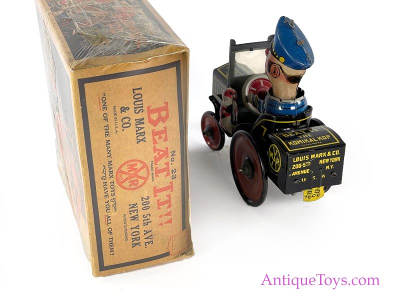 Marx ca. 1930’s Tin Lithographed Windup “Beat It” Komikal Kop in Box <FONT COLOR="ff000 ">*SOLD*</font> - Image 4