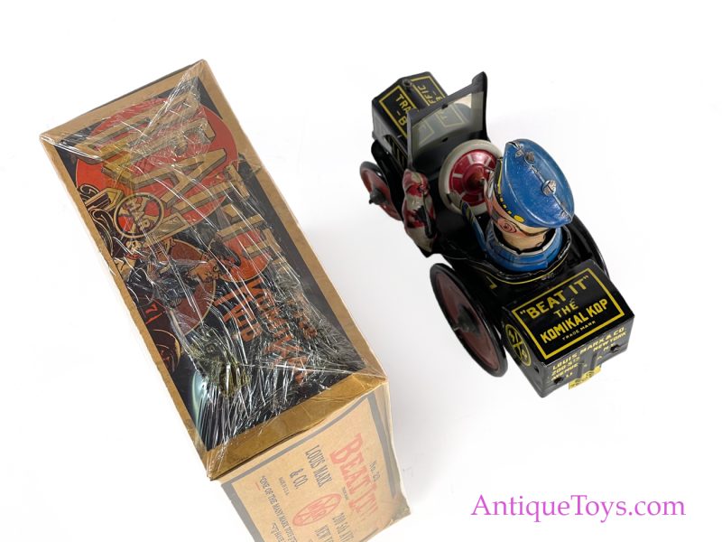 Marx ca. 1930’s Tin Lithographed Windup “Beat It” Komikal Kop in Box <FONT COLOR="ff000 ">*SOLD*</font> - Image 5