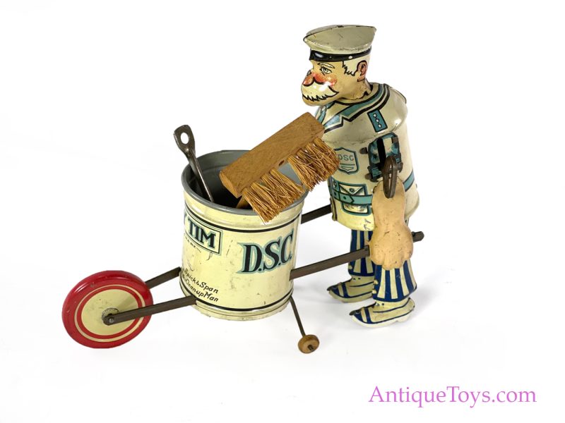 Marx ca. 1930’s Tin Lithographed Windup “Tidy Tim” Street Cleaner <FONT COLOR="ff000 ">*SOLD*</font>