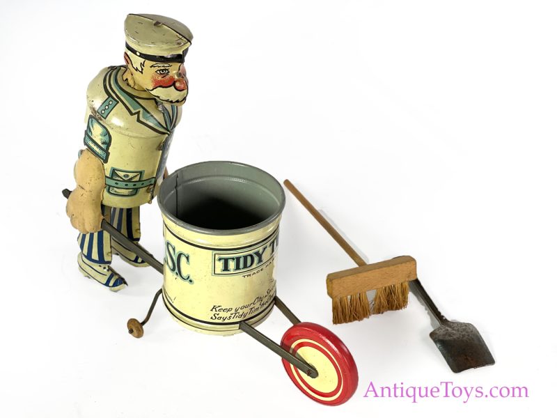 Marx ca. 1930’s Tin Lithographed Windup “Tidy Tim” Street Cleaner <FONT COLOR="ff000 ">*SOLD*</font> - Image 8