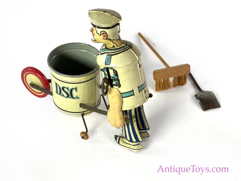 Marx ca. 1930’s Tin Lithographed Windup “Tidy Tim” Street Cleaner <FONT COLOR="ff000 ">*SOLD*</font> - Image 5