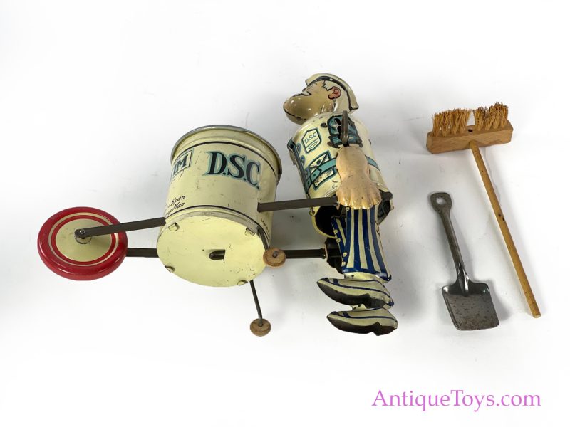 Marx ca. 1930’s Tin Lithographed Windup “Tidy Tim” Street Cleaner <FONT COLOR="ff000 ">*SOLD*</font> - Image 4