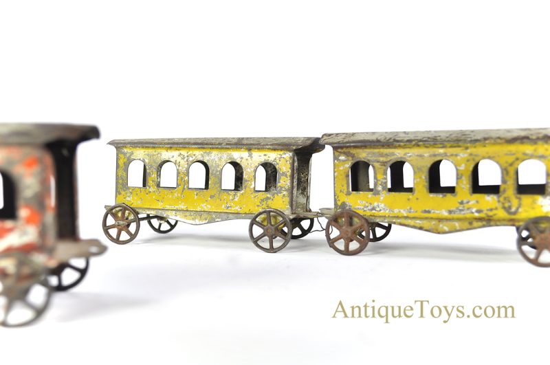 James Fallows Tin Hand Painted 5 Piece Train Set <FONT COLOR="ff000 ">*SOLD*</font> - Image 7