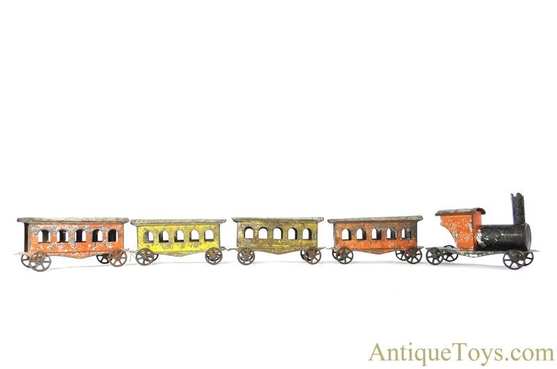 James Fallows Tin Hand Painted 5 Piece Train Set <FONT COLOR="ff000 ">*SOLD*</font> - Image 3