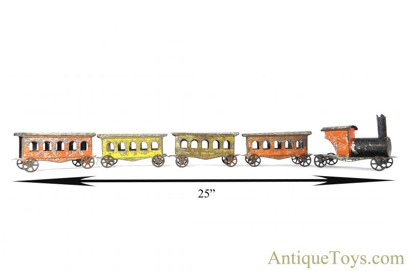 James Fallows Tin Hand Painted 5 Piece Train Set <FONT COLOR="ff000 ">*SOLD*</font> - Image 8