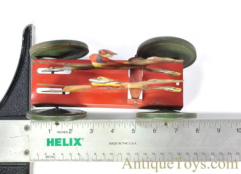 Gibbs Mfg. Co. Tin Lithographed Racing Horses Pull Toy <FONT COLOR="ff000 ">*SOLD*</font> - Image 7