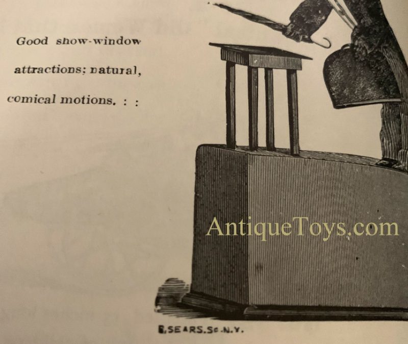 Ives, Blakeslee & Williams Co. ca. 1890's Clockwork No. 49-9 "The Mechanical Stump Speaker" Black Americana for Sale <FONT COLOR="ff000 ">*SOLD*</font> - Image 12