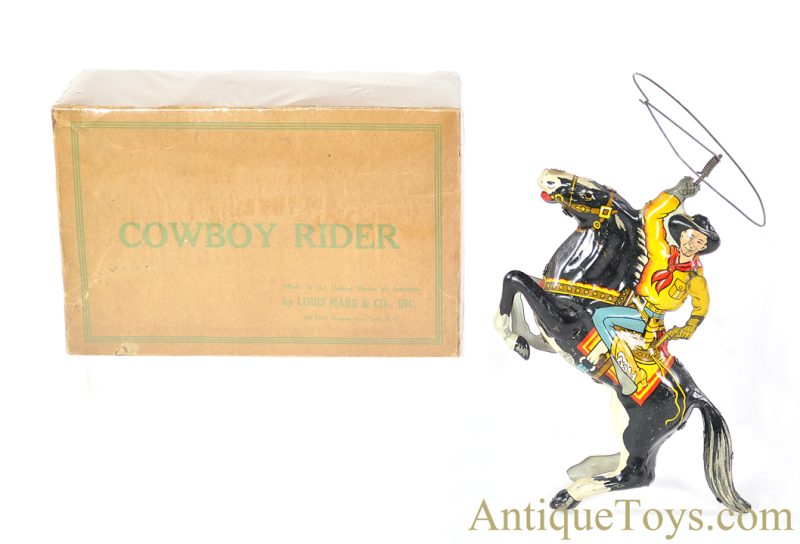 Marx Tin Lithographed Windup "Cowboy Rider" with Box <FONT COLOR="ff000 ">*SOLD*</font>