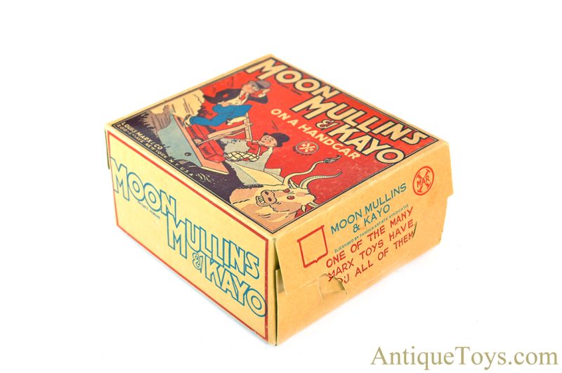 Marx Tin Lithographed Windup "Moon Mullins & Kayo on a Handcar" in Box <FONT COLOR="ff000 ">*SOLD*</font> - Image 5