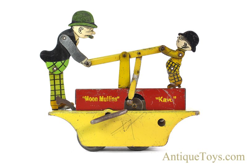 Marx Tin Lithographed Windup "Moon Mullins & Kayo on a Handcar" in Box <FONT COLOR="ff000 ">*SOLD*</font> - Image 2