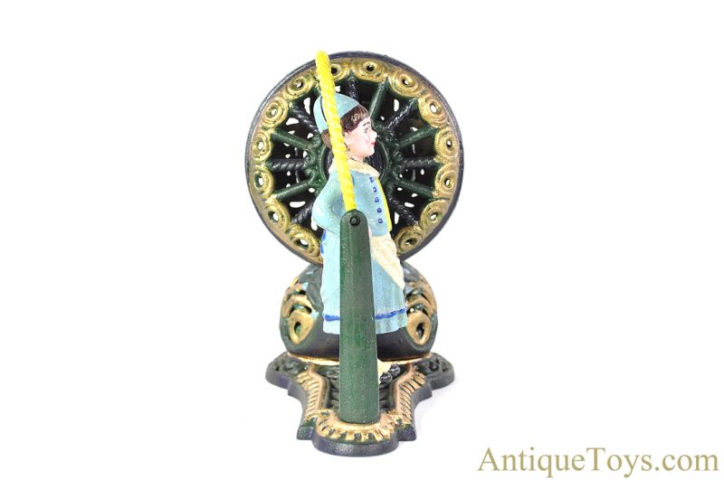 J.E. Stevens Co. Cast Iron No. 322 "Jumping Rope Bank" Reproduction Mechanical Bank <FONT COLOR="ff000 ">*SOLD*</font> - Image 4