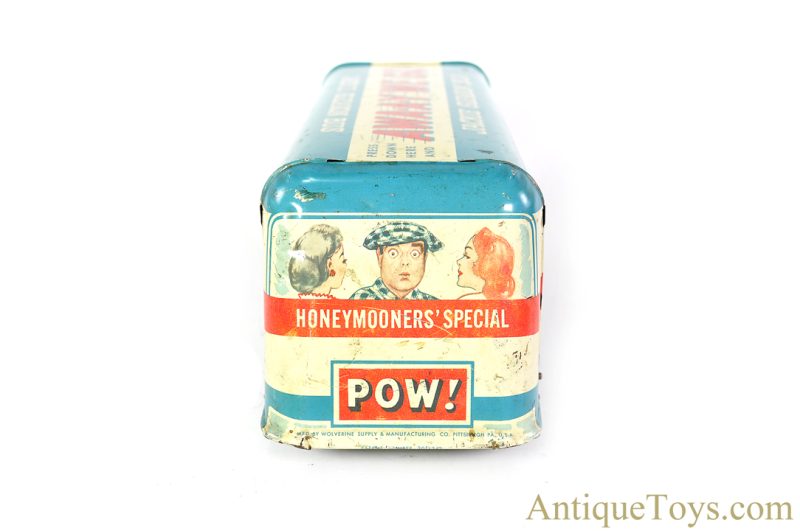 Wolverine Supply & Mfg. Co. Tin Lithographed Push Down The Honeymooners' Special "Jackie Gleason Bus" <FONT COLOR="ff000 ">*SOLD*</font> - Image 9