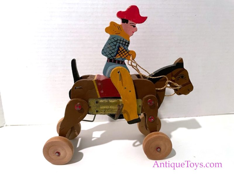 Japanese Pre-War Wooden Cowboy Horse Toys <FONT COLOR="ff000 ">*SOLD*</font> - Image 7