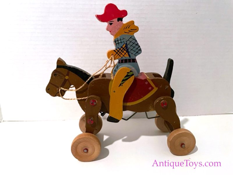 Japanese Pre-War Wooden Cowboy Horse Toys <FONT COLOR="ff000 ">*SOLD*</font> - Image 6