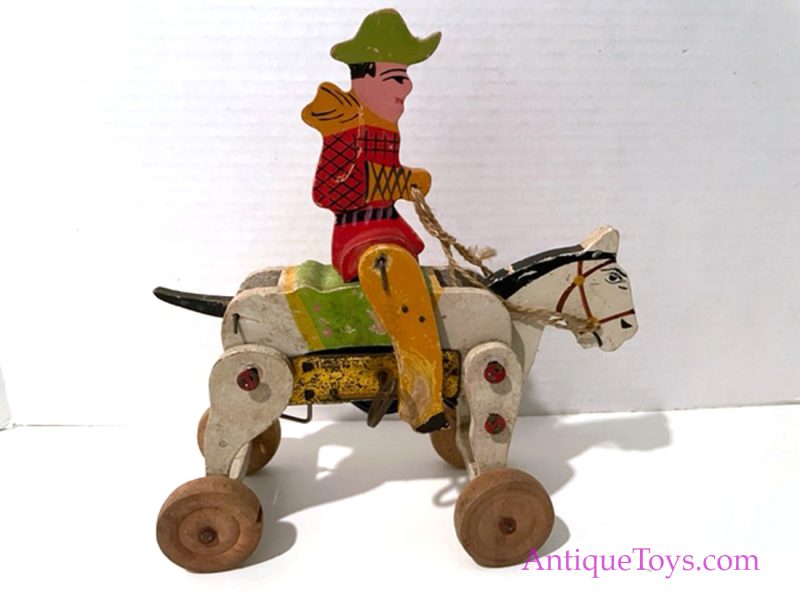 Japanese Pre-War Wooden Cowboy Horse Toys <FONT COLOR="ff000 ">*SOLD*</font> - Image 4