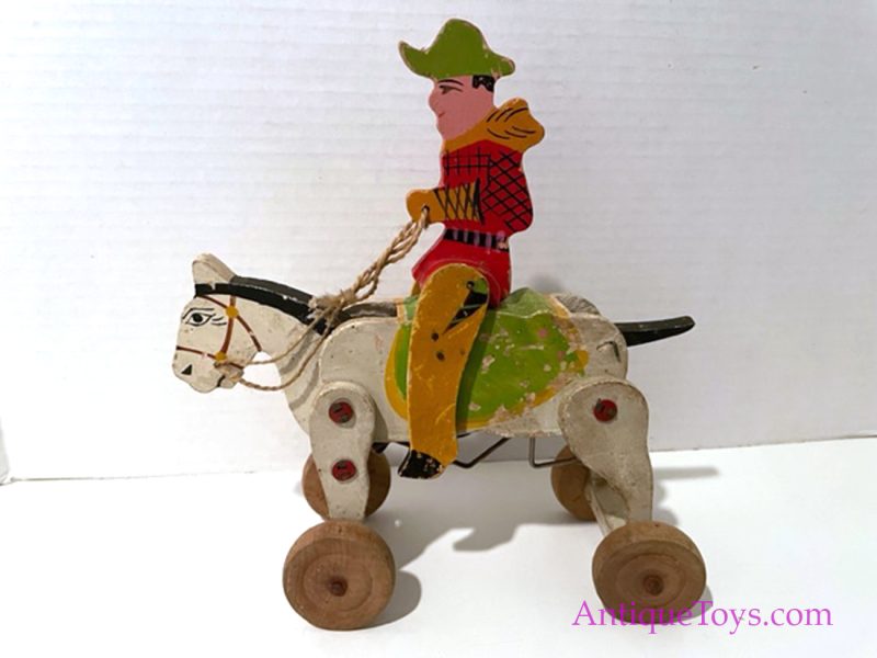 Japanese Pre-War Wooden Cowboy Horse Toys <FONT COLOR="ff000 ">*SOLD*</font> - Image 5